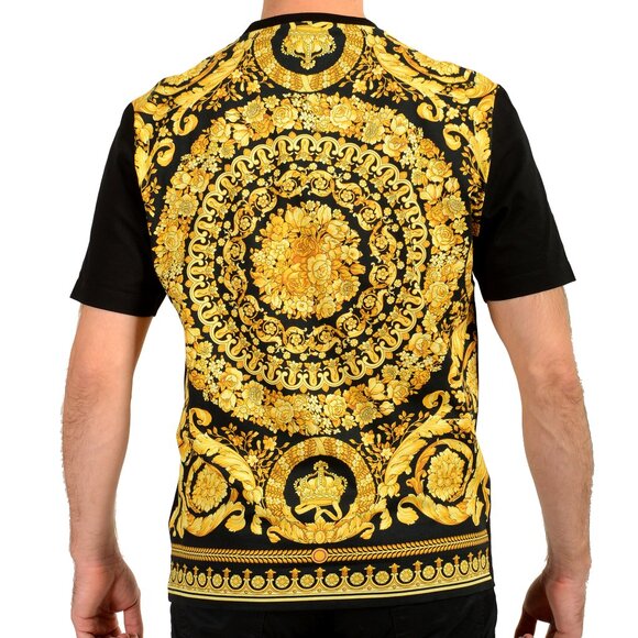Versace Men's Barocco Pride Print Multi-Color Short Sleeve T-Shirt US 4XL IT 60 - Picture 3 of 6